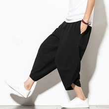 Load image into Gallery viewer, Dropshipping Summer Cotton Harem Pants Men Casual Hip Hop Trousers Cross Bloomers Calf-Length Pants Joggers Streetwear
