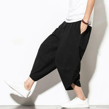 Load image into Gallery viewer, Dropshipping Summer Cotton Harem Pants Men Casual Hip Hop Trousers Cross Bloomers Calf-Length Pants Joggers Streetwear
