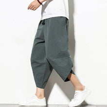 Load image into Gallery viewer, Dropshipping Summer Cotton Harem Pants Men Casual Hip Hop Trousers Cross Bloomers Calf-Length Pants Joggers Streetwear

