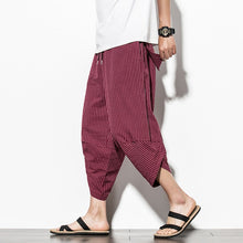 Load image into Gallery viewer, Dropshipping Summer Cotton Harem Pants Men Casual Hip Hop Trousers Cross Bloomers Calf-Length Pants Joggers Streetwear
