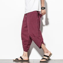 Load image into Gallery viewer, Dropshipping Summer Cotton Harem Pants Men Casual Hip Hop Trousers Cross Bloomers Calf-Length Pants Joggers Streetwear
