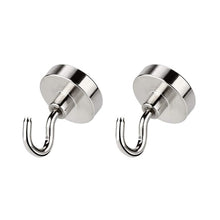 Load image into Gallery viewer, Heavy Duty Magnetic Hook, Strong Neodymium Magnets Hook for Home, Kitchen, Workplace,etc ,D16mm Hold up to 80Pounds, Pack of 4
