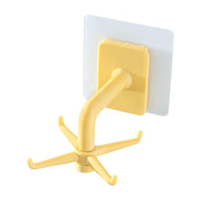 Load image into Gallery viewer, 360 Degrees Rotated Kitchen Hooks Self Adhesive 6 Hooks Home Wall Door Hook Handbag Clothes Ties Bag Hanger Hanging Rack

