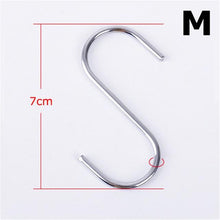 Load image into Gallery viewer, 10pcs Stainless Steel S-Shape Hook Kitchen Bedroom Multi-function Railing S Hanger Hook Clasp Holder Hooks Hanging Storage Tools
