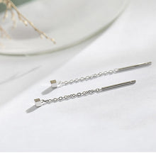 Load image into Gallery viewer, Long Tassel Butterfly Drop Earrings Silver Color 2020 Fashion Hanging Women Earrings Summer Jewelry Girls Party Gift
