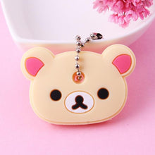 Load image into Gallery viewer, Cute Cartoon Keychain Silicone Cat Dog Protective Key Case Cover for Key Control Dust Cap Holder Gift Women Key Chain
