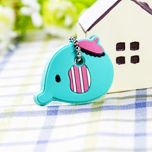 Load image into Gallery viewer, Cute Cartoon Keychain Silicone Cat Dog Protective Key Case Cover for Key Control Dust Cap Holder Gift Women Key Chain
