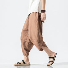 Load image into Gallery viewer, Dropshipping Summer Cotton Harem Pants Men Casual Hip Hop Trousers Cross Bloomers Calf-Length Pants Joggers Streetwear
