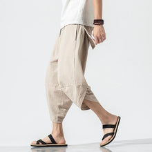 Load image into Gallery viewer, Dropshipping Summer Cotton Harem Pants Men Casual Hip Hop Trousers Cross Bloomers Calf-Length Pants Joggers Streetwear
