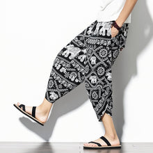 Load image into Gallery viewer, Dropshipping Summer Cotton Harem Pants Men Casual Hip Hop Trousers Cross Bloomers Calf-Length Pants Joggers Streetwear
