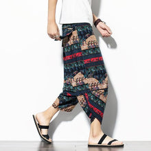 Load image into Gallery viewer, Dropshipping Summer Cotton Harem Pants Men Casual Hip Hop Trousers Cross Bloomers Calf-Length Pants Joggers Streetwear
