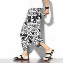 Load image into Gallery viewer, Dropshipping Summer Cotton Harem Pants Men Casual Hip Hop Trousers Cross Bloomers Calf-Length Pants Joggers Streetwear
