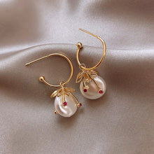Load image into Gallery viewer, 2021 New Trendy Moon Dangle Earrings For Women Temperament Pearl Cherry Cat Rhinestone Pendant Earring Girl Party Jewelry Gift
