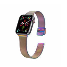 Load image into Gallery viewer, Slim Watch Band for Apple Watch SE 6/5/4 40MM 44MM Metal Bracelet Loop Strap for iWatch Series 3/2/1 38MM 40MM Wrist Watchband
