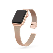 Load image into Gallery viewer, Slim Watch Band for Apple Watch SE 6/5/4 40MM 44MM Metal Bracelet Loop Strap for iWatch Series 3/2/1 38MM 40MM Wrist Watchband
