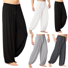 Load image into Gallery viewer, Yoga Pants Men\'s Casual Solid Color Baggy Trousers Belly Dance Yoga Harem Pants Slacks sweatpants Trendy Loose Dance Clothing
