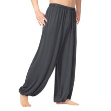 Load image into Gallery viewer, Yoga Pants Men\'s Casual Solid Color Baggy Trousers Belly Dance Yoga Harem Pants Slacks sweatpants Trendy Loose Dance Clothing
