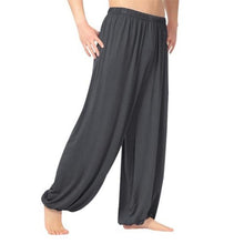 Load image into Gallery viewer, Yoga Pants Men\'s Casual Solid Color Baggy Trousers Belly Dance Yoga Harem Pants Slacks sweatpants Trendy Loose Dance Clothing

