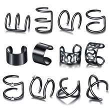 Load image into Gallery viewer, 7pcs Fashion Gold Star Leaves Non-Piercing Ear Clip Earrings For Women Simple Fake Cartilage Ear Cuff Jewelry Clip Accessories
