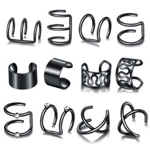 Load image into Gallery viewer, 7pcs Fashion Gold Star Leaves Non-Piercing Ear Clip Earrings For Women Simple Fake Cartilage Ear Cuff Jewelry Clip Accessories
