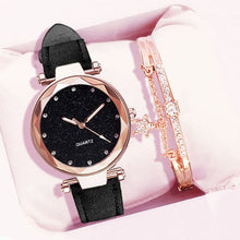 Load image into Gallery viewer, Casual Women Romantic Starry Sky Wrist Watch bracelet Leather Rhinestone Designer Ladies Clock Simple Dress Gfit  Montre Femme
