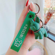 Load image into Gallery viewer, Fashion Punk French Bulldog Keychain PU Leather Dog Keychains for Women Bag Pendant Jewelry Trinket Men's Car Key Ring Key Chain
