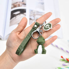 Load image into Gallery viewer, Fashion Punk French Bulldog Keychain PU Leather Dog Keychains for Women Bag Pendant Jewelry Trinket Men's Car Key Ring Key Chain

