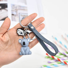 Load image into Gallery viewer, Fashion Punk French Bulldog Keychain PU Leather Dog Keychains for Women Bag Pendant Jewelry Trinket Men's Car Key Ring Key Chain
