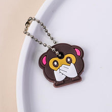 Load image into Gallery viewer, Cute Cartoon Keychain Silicone Cat Dog Protective Key Case Cover for Key Control Dust Cap Holder Gift Women Key Chain
