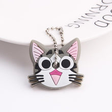 Load image into Gallery viewer, Cute Cartoon Keychain Silicone Cat Dog Protective Key Case Cover for Key Control Dust Cap Holder Gift Women Key Chain
