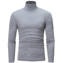 Load image into Gallery viewer, turtleneck for men Solid colour slim elastic thin pullover men Spring Autumn turtleneck men knitting brand sweater men
