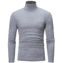 Load image into Gallery viewer, turtleneck for men Solid colour slim elastic thin pullover men Spring Autumn turtleneck men knitting brand sweater men
