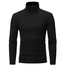 Load image into Gallery viewer, turtleneck for men Solid colour slim elastic thin pullover men Spring Autumn turtleneck men knitting brand sweater men
