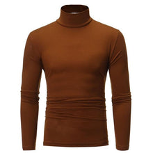 Load image into Gallery viewer, turtleneck for men Solid colour slim elastic thin pullover men Spring Autumn turtleneck men knitting brand sweater men
