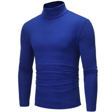 Load image into Gallery viewer, turtleneck for men Solid colour slim elastic thin pullover men Spring Autumn turtleneck men knitting brand sweater men
