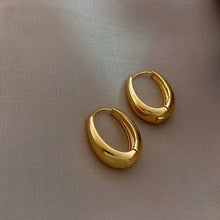 Load image into Gallery viewer, 2020 New Classic Copper Alloy Smooth Metal Hoop Earrings For Woman Fashion Korean Jewelry Temperament Girl&#39;s Daily Wear earrings
