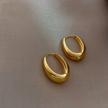 Load image into Gallery viewer, 2020 New Classic Copper Alloy Smooth Metal Hoop Earrings For Woman Fashion Korean Jewelry Temperament Girl&#39;s Daily Wear earrings
