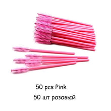 Load image into Gallery viewer, Disposable Eyelash Brush 25/50 Pcs Crystal Eye Brush Diamond Handle Mini Mascara Wands Brush Eyelash Extension Makeup Brush Set
