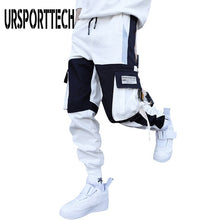 Load image into Gallery viewer, Hip Hop Joggers Men Letter Ribbons Cargo Pants Pockets Track Tactical Casual Techwear Male Trousers Sweatpants Sport Streetwear
