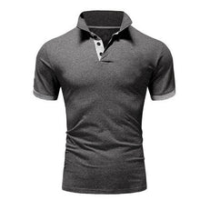 Load image into Gallery viewer, Covrlge Polo Shirt Men Summer Stritching Men's Shorts Sleeve Polo Business Clothes Luxury Men Tee Shirt Brand Polos MTP129
