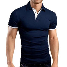 Load image into Gallery viewer, Covrlge Polo Shirt Men Summer Stritching Men's Shorts Sleeve Polo Business Clothes Luxury Men Tee Shirt Brand Polos MTP129
