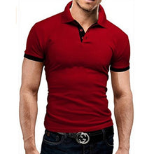 Load image into Gallery viewer, Covrlge Polo Shirt Men Summer Stritching Men's Shorts Sleeve Polo Business Clothes Luxury Men Tee Shirt Brand Polos MTP129
