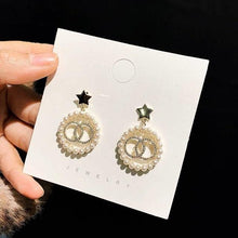 Load image into Gallery viewer, Women's Geometric Drop Earrings 2021 New Round Pendant Earrings Party Jewelry Gift Golden Fashion Trend Fashion Stud Earrings
