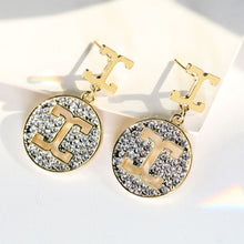 Load image into Gallery viewer, Women's Geometric Drop Earrings 2021 New Round Pendant Earrings Party Jewelry Gift Golden Fashion Trend Fashion Stud Earrings
