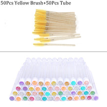 Load image into Gallery viewer, Reusable Eyebrow Brush Tube Disposable Eyelash Brush Eyebrow Brush Replaceable Dust-proof Sparkling Broken Diamond Makeup Brush
