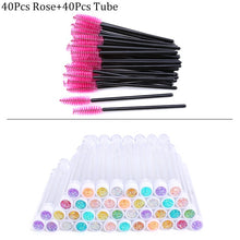 Load image into Gallery viewer, Reusable Eyebrow Brush Tube Disposable Eyelash Brush Eyebrow Brush Replaceable Dust-proof Sparkling Broken Diamond Makeup Brush
