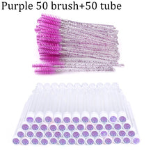 Load image into Gallery viewer, Reusable Eyebrow Brush Tube Disposable Eyelash Brush Eyebrow Brush Replaceable Dust-proof Sparkling Broken Diamond Makeup Brush
