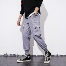 Load image into Gallery viewer, Men's Side Pockets Cargo Harem Pants 2021 Ribbons Black Hip Hop Casual Male Joggers Trousers Fashion Casual Streetwear Pants
