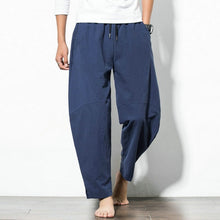 Load image into Gallery viewer, Chinese Style Harem Pants Men Streetwear Casual Joggers Mens Pants Cotton Linen Sweatpants Ankle-length Men Trousers M-5XL
