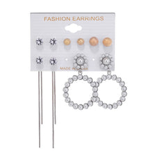 Load image into Gallery viewer, 6Pairs Punk Hoop Earrings Set Big Circle Earrings Jewelry for Women Girls Steampunk Ear Clip Punk Style Earring Ear Ring
